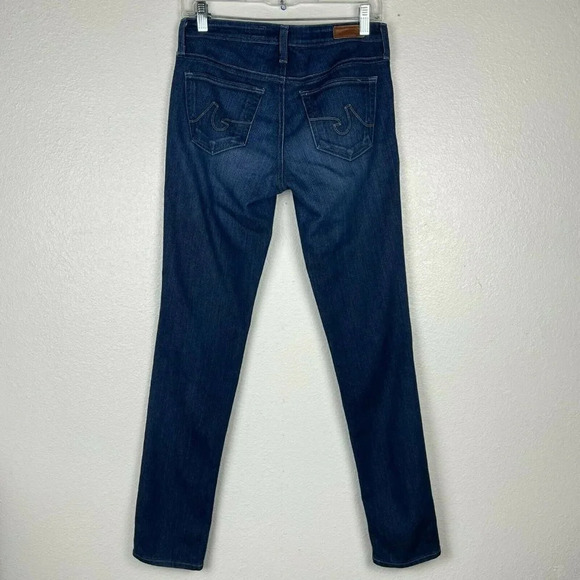 AG Adriano Goldschmied Jeans Women's Sz 27 Stilt Cigarette Ankle Low Rise Blue - Picture 2 of 8